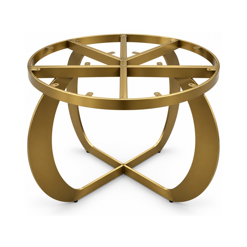 FSX-HW-032 Gold Interlocking Loop Designer Round Table Base