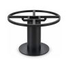 FSX-HW-036 Black Drum Pedestal Table Base with Circular Ring Mount