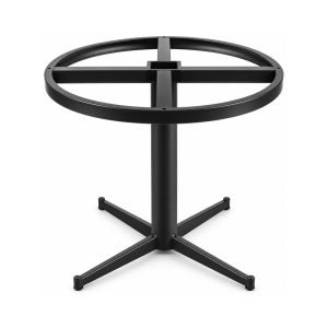 FSX-HW-038 Black Four Prong Pedestal Table Base with Circular Mount front view