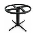 FSX-HW-038 Black Four Prong Pedestal Table Base with Circular Mount left- 45-degree-degree view