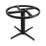 FSX-HW-038 Black Four Prong Pedestal Table Base with Circular Mount right- 45-degree-degree view
