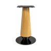 FSX-HW-040 Golden Wood Hourglass Table Base with Black Round Foot