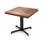 FSX-TB-002 Square Wood Top Commercial Cafe Table with Black Star Base right- 45-degree-degree view