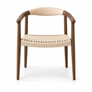 HX-DC-018 编绳总统椅 Commercial Dining Chair front view