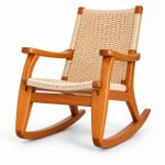 HX-DC-020 Ash Wood and Woven Rope Lounge Chair view 3