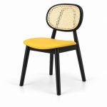HX-DC-025 Oval Ash Wood and Rattan Chair view 3