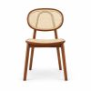 Oval Ash Wood and Rattan Chair