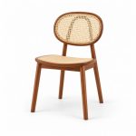 HX-DC-026 Oval Ash Wood and Rattan Chair view 2