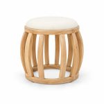 HX-DC-032 Ash Wood Tea Stool view 1