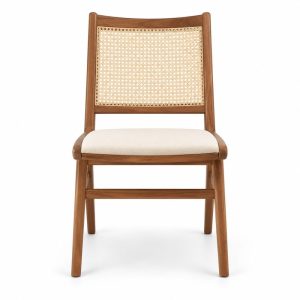HX-DC-035 查理椅全藤款 Commercial Dining Chair front view