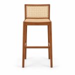 HX-DC-044 Ash Wood and Rattan Bar Chair view 1