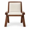 Leather Upholstered Mid Century Chair