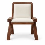 HX-DC-047 Leather Upholstered Mid Century Chair view 1
