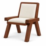 HX-DC-047 Leather Upholstered Mid Century Chair view 3
