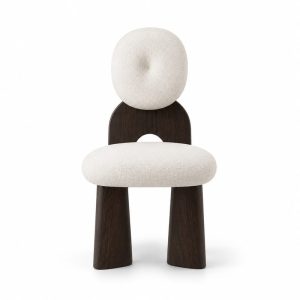 HX-DC-057 白蜡耳环椅 Commercial Dining Chair front view