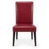 JYX-002 Burgundy High-Back Upholstered Dining Chair