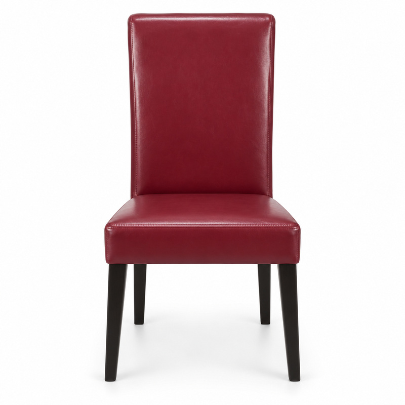 JYX-002 Burgundy High-Back Upholstered Dining Chair