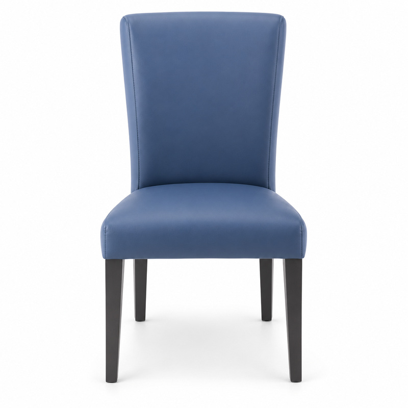 JYX-003 Blue High-Back Upholstered Dining Chair