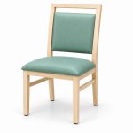 JYX-005 Mint Upholstered Open-Frame Dining Chair right 45-degree view
