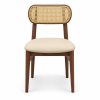 JYX-014 Cream Seat Oval Cane-Back Dining Chair