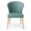 JYX-020 Teal Curved-Back Upholstered Dining Chair