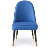 JYX-021 Blue High-Back Upholstered Dining Chair