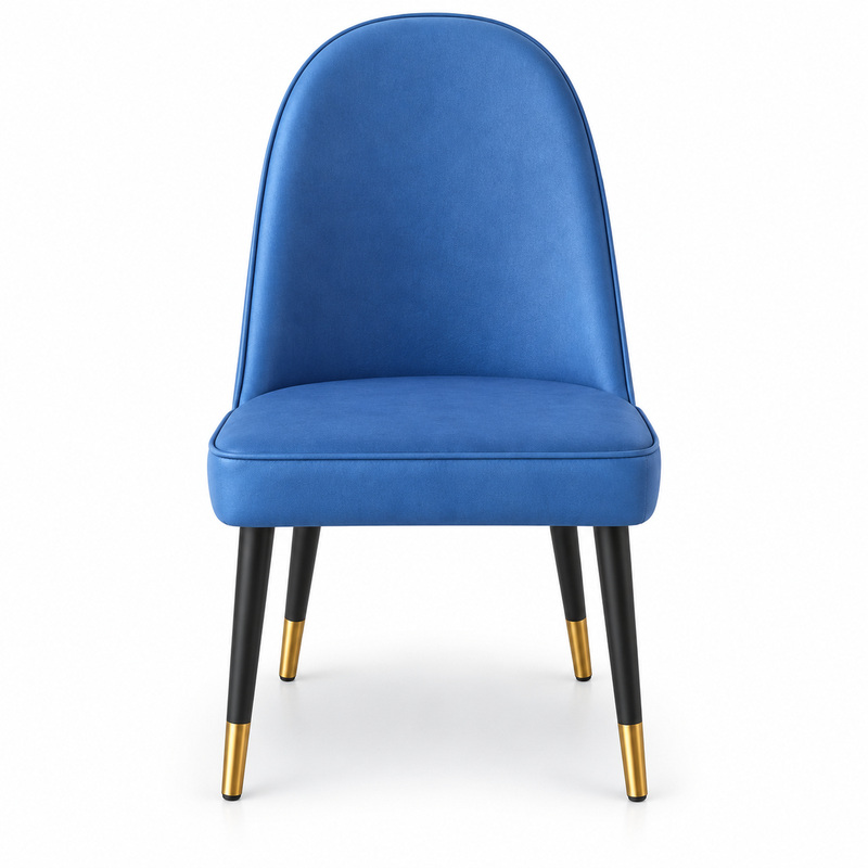 JYX-021 Blue High-Back Upholstered Dining Chair