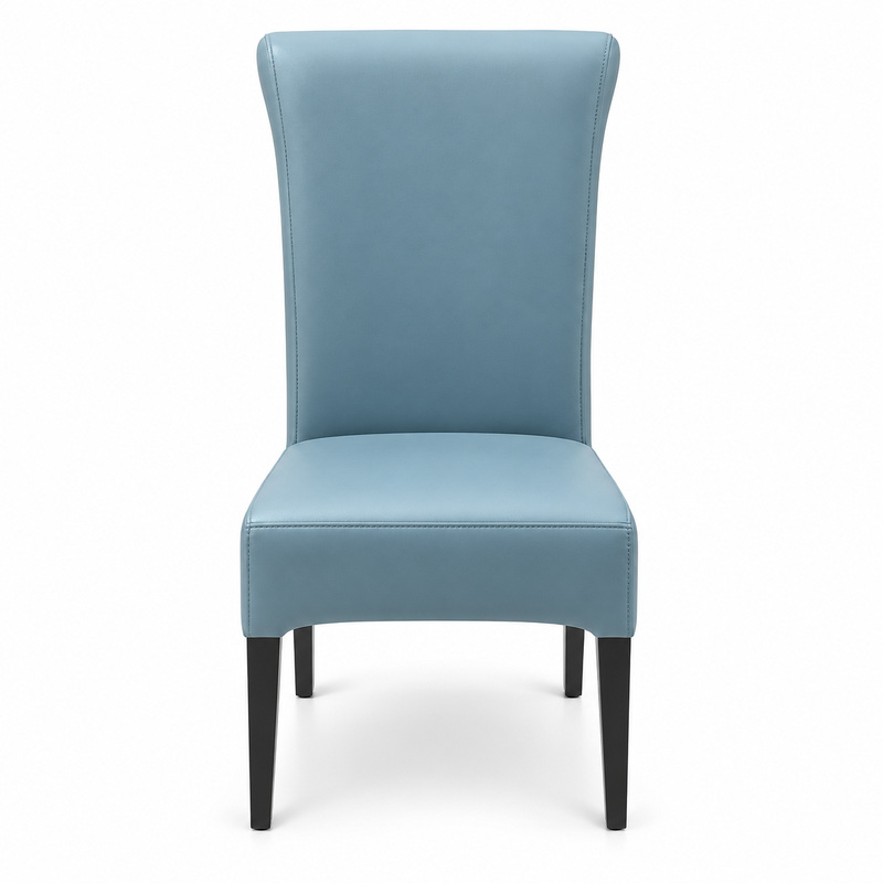 JYX-023 Pale Blue High-Back Upholstered Dining Chair