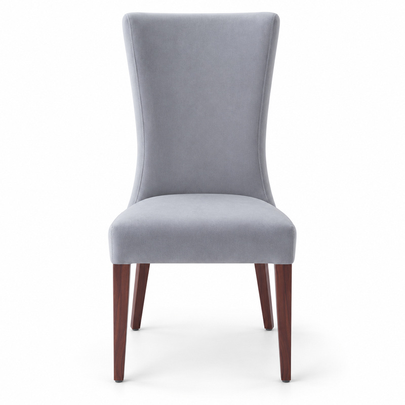 JYX-028 Gray High-Back Upholstered Dining Chair