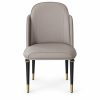 JYX-031 Taupe Upholstered High-Back Dining Chair