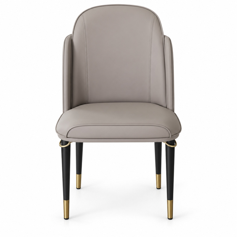 JYX-031 Taupe Upholstered High-Back Dining Chair