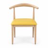 JYX-035 Yellow Seat Wishbone-Style Dining Chair