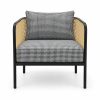 JYX-039 Black and White Checkered Lounge Armchair