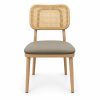 JYX-040 Beige Seat Woven-Back Dining Chair