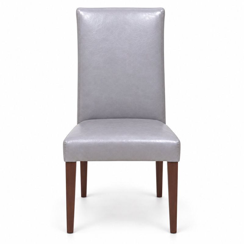 JYX-041 Light Gray High-Back Upholstered Dining Chair