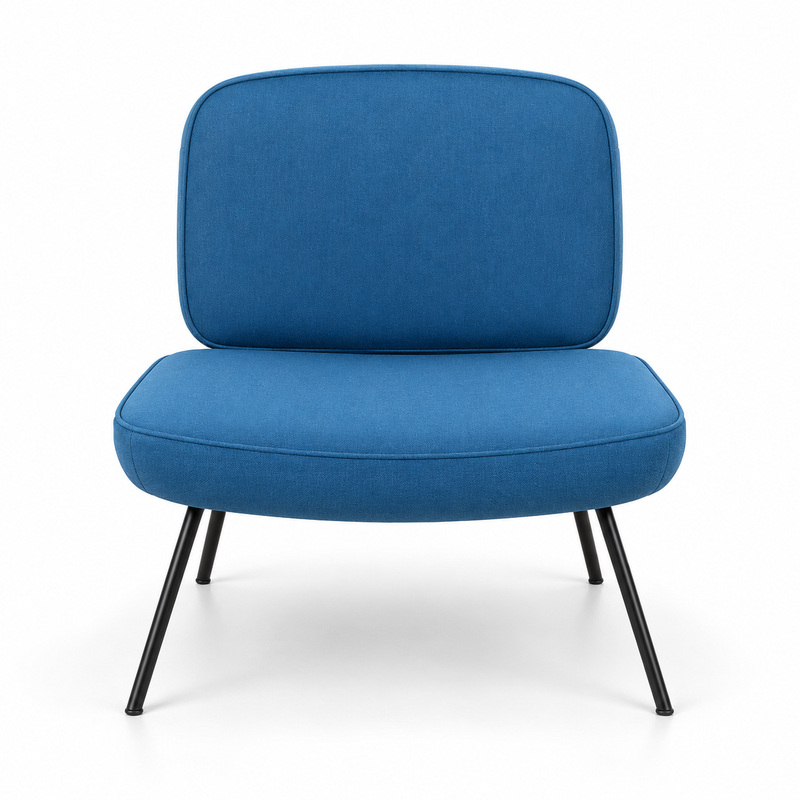JYX-044 Blue Cushioned Low Lounge Chair