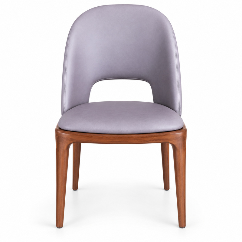 JYX-046 Gray Cutout-Back Dining Chair