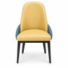 JYX-058 Yellow and Blue Accent Dining Chair