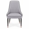 JYX-061 Gray Diamond-Stitched High-Back Dining Chair
