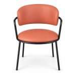 JYX-068 Coral Open-Back Dining Armchair front view