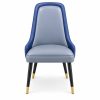 JYX-070 Gray and Blue High-Back Dining Chair