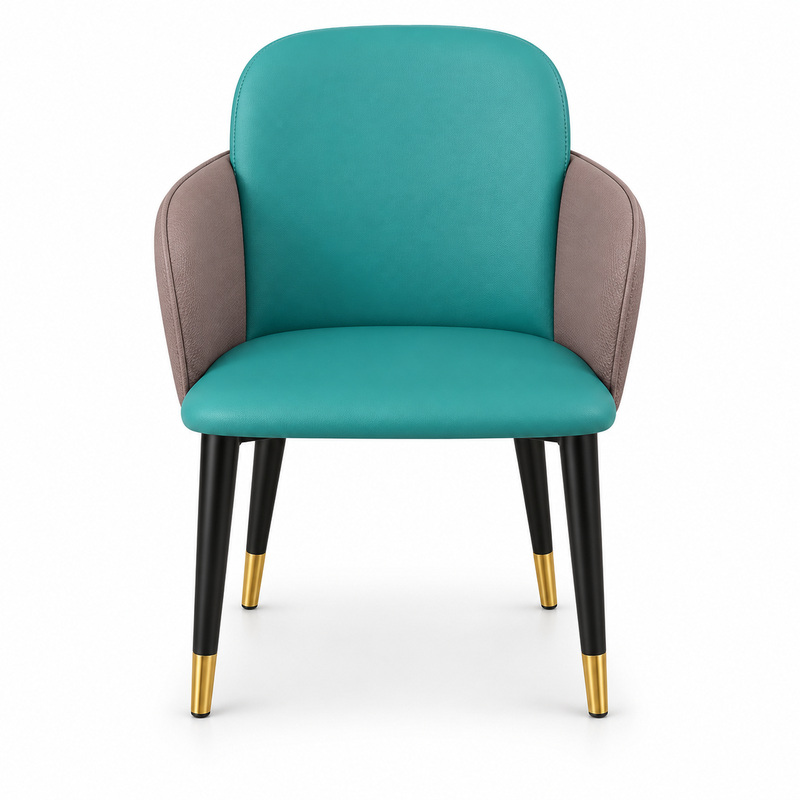 JYX-071 Teal Two-Tone Upholstered Dining Armchair