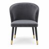 JYX-075 Charcoal Curved-Back Dining Chair