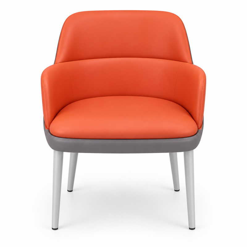 JYX-081 Orange Cushioned Lounge Chair
