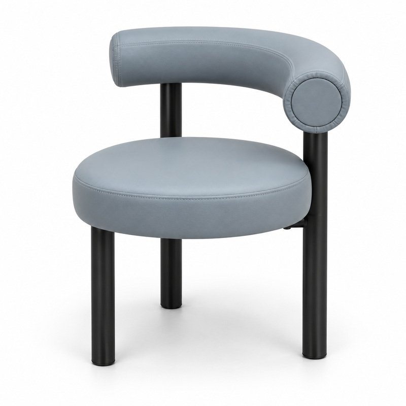 JYX-083 Gray Round-Seat Lounge Chair