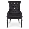 JYX-086 Black Button-Tufted Dining Chair