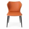 JYX-087 Burnt Orange Curved-Back Dining Chair