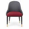JYX-089 Gray Chair with Burgundy Upholstered Seat