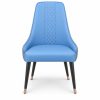 JYX-091 Sky Blue Tall-Back Dining Chair