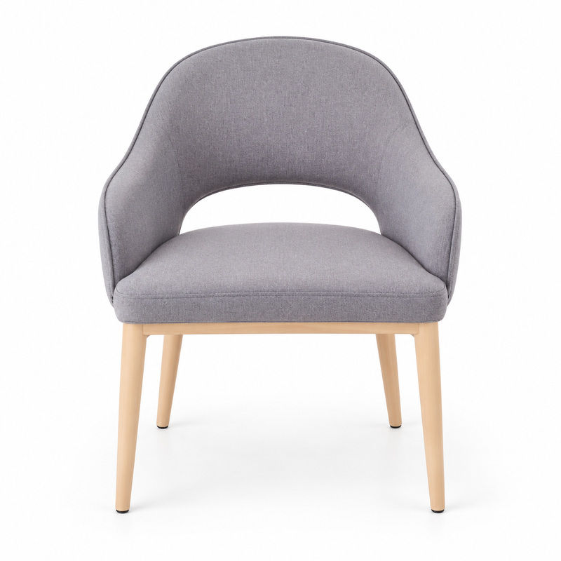 JYX-093 Gray Open-Back Dining Chair